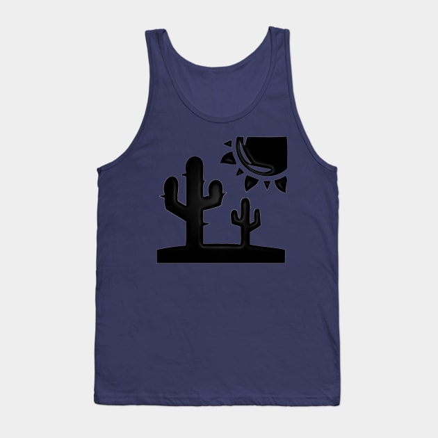 Western Era - Cactus in the Sun Tank Top by The Black Panther